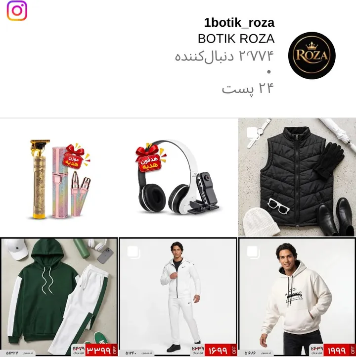 اسکرین‌شات پیج 1botik_roza