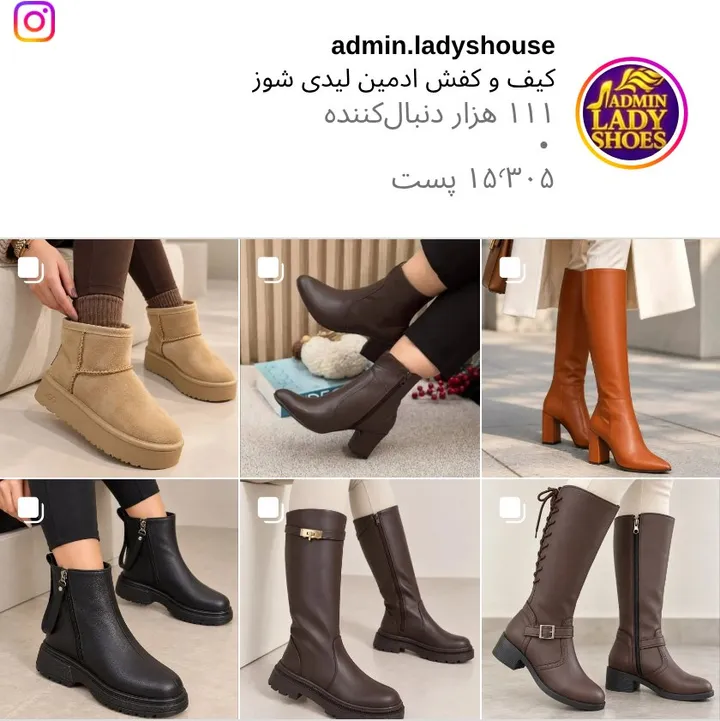 اسکرین‌شات پیج admin.ladyshouse