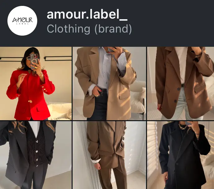 اسکرین‌شات پیج amour.label_