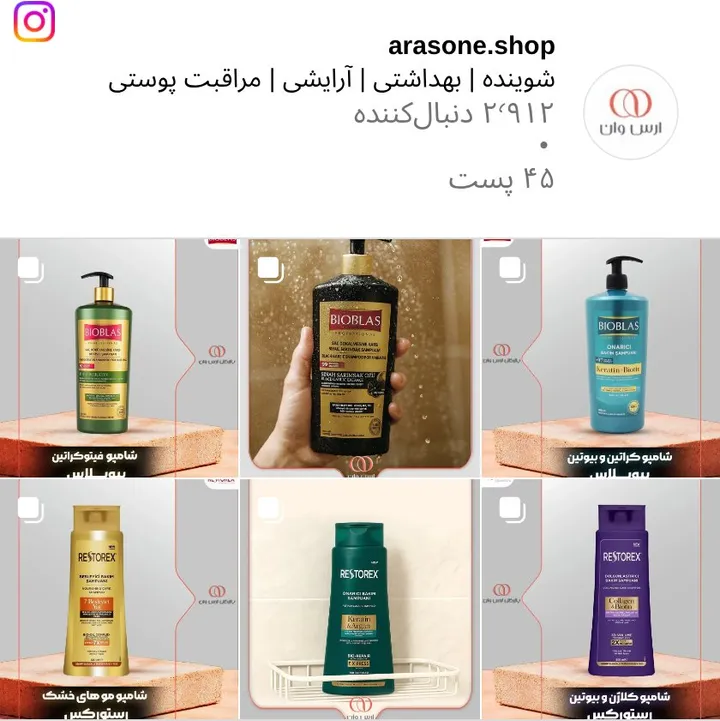 اسکرین‌شات پیج arasone.shop