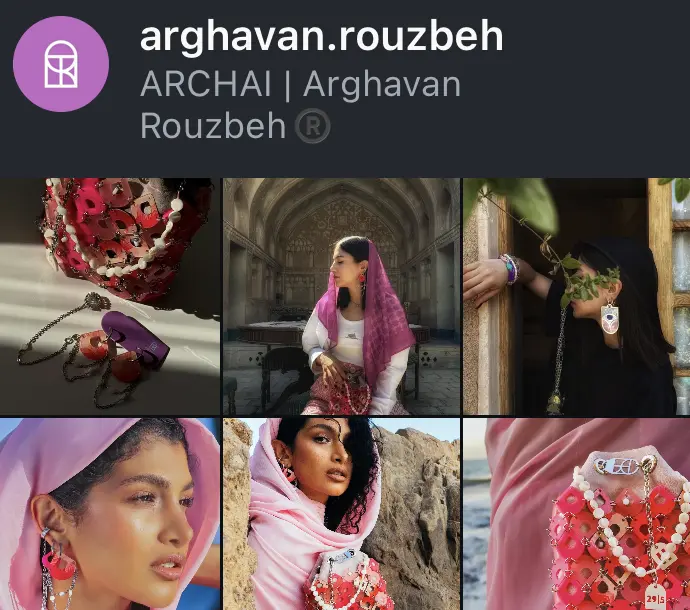 اسکرین‌شات پیج arghavan.rouzbeh