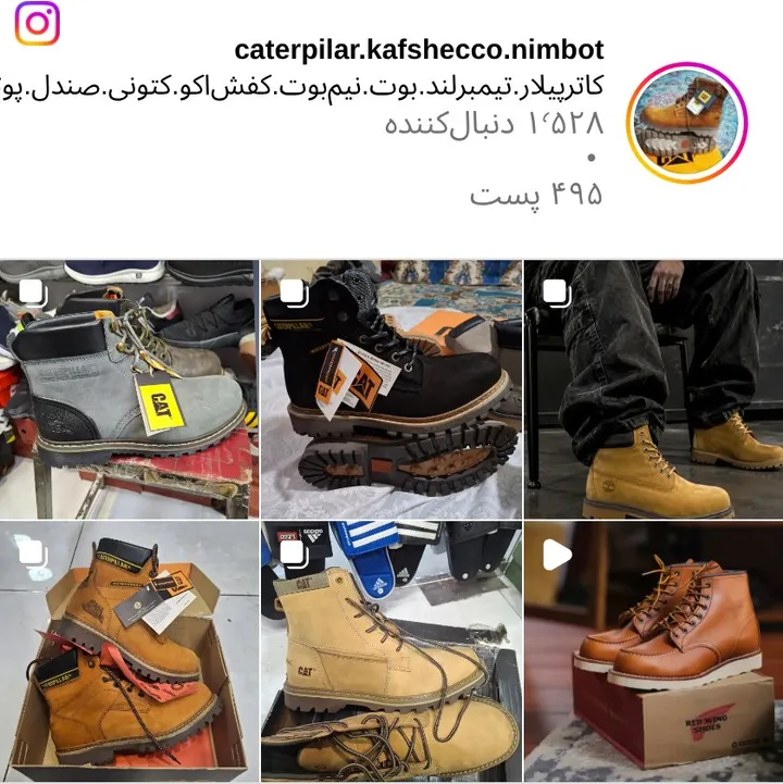 اسکرین‌شات پیج caterpilar.kafshecco.nimbot