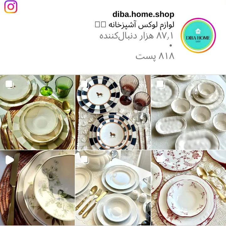 اسکرین‌شات پیج diba.home.shop