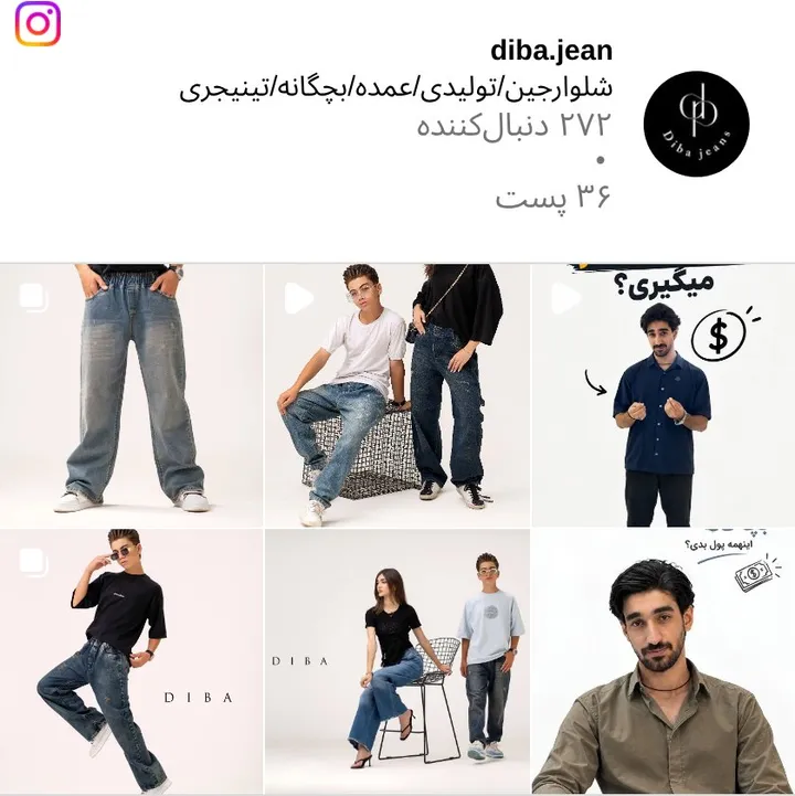 اسکرین‌شات پیج diba.jean