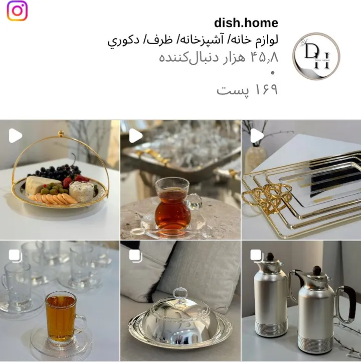 اسکرین‌شات پیج dish.home