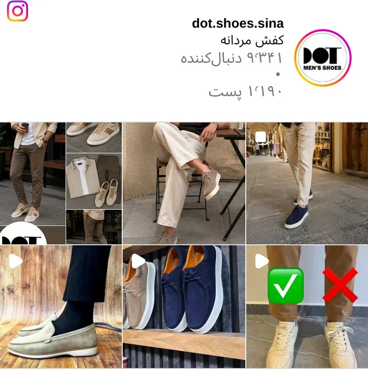 اسکرین‌شات پیج dot.shoes.sina
