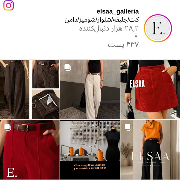 اسکرین‌شات پیج elsaa_galleria