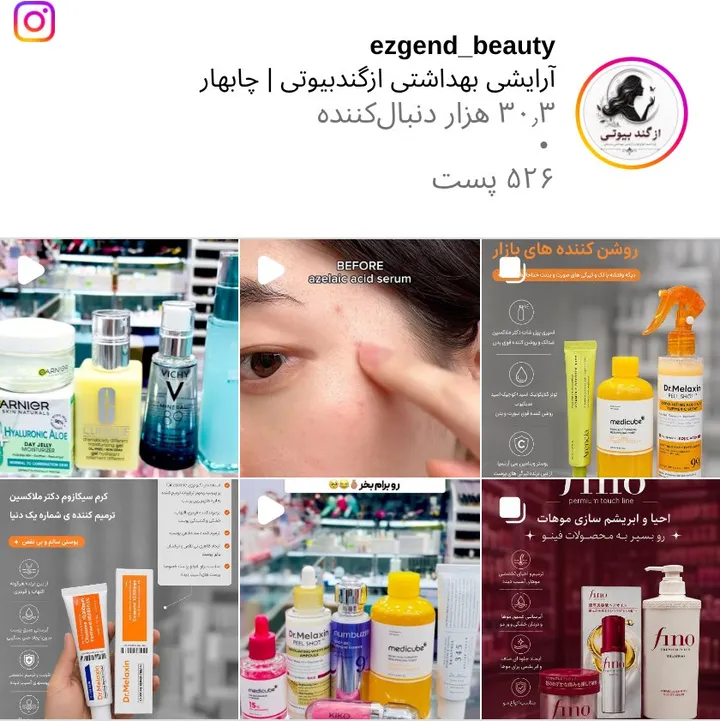 اسکرین‌شات پیج ezgend_beauty