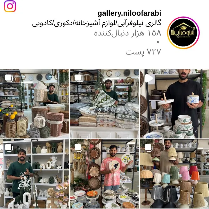 اسکرین‌شات پیج gallery.niloofarabi