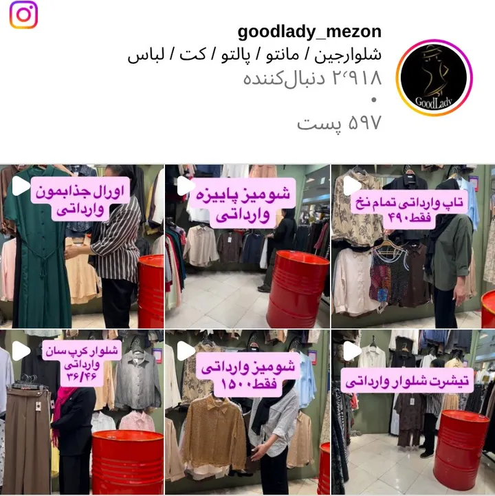 اسکرین‌شات پیج goodlady_mezon