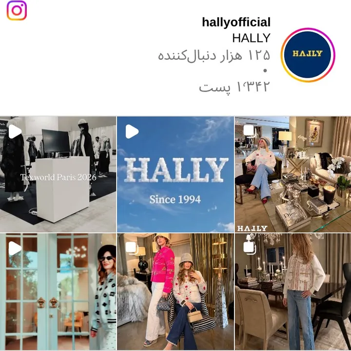 اسکرین‌شات پیج hallyofficial