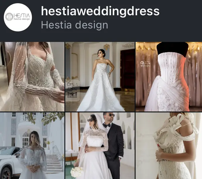 اسکرین‌شات پیج hestiaweddingdress