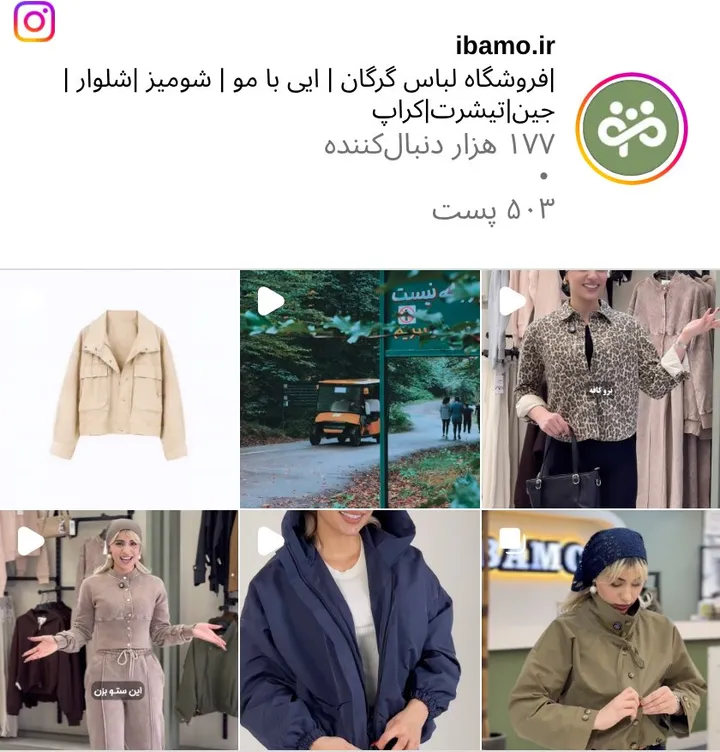 اسکرین‌شات پیج ibamo.ir