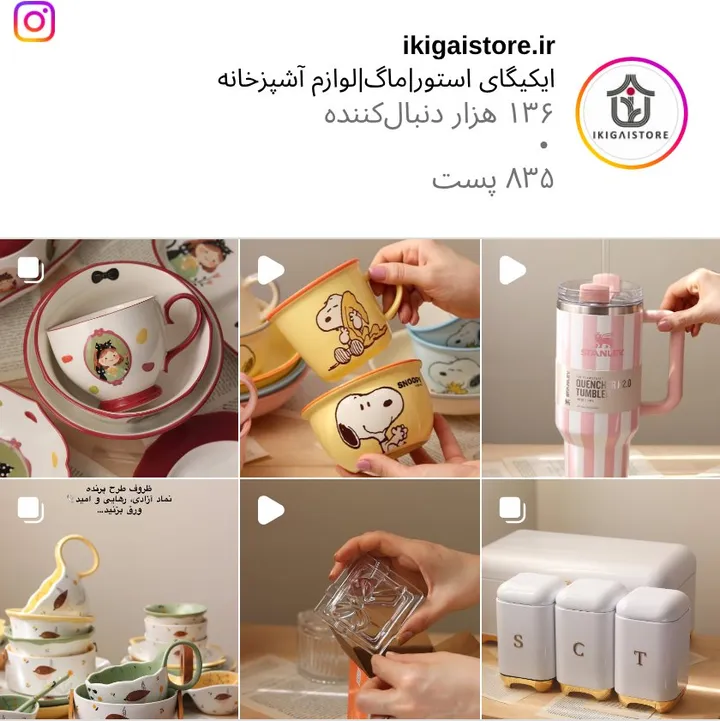 اسکرین‌شات پیج ikigaistore.ir