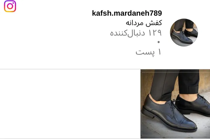 اسکرین‌شات پیج kafsh.mardaneh789