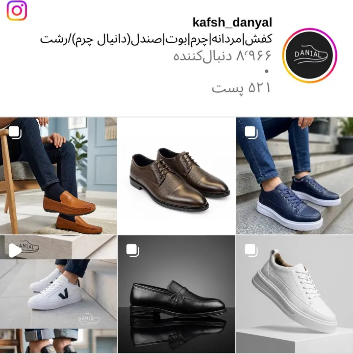 اسکرین‌شات پیج kafsh_danyal