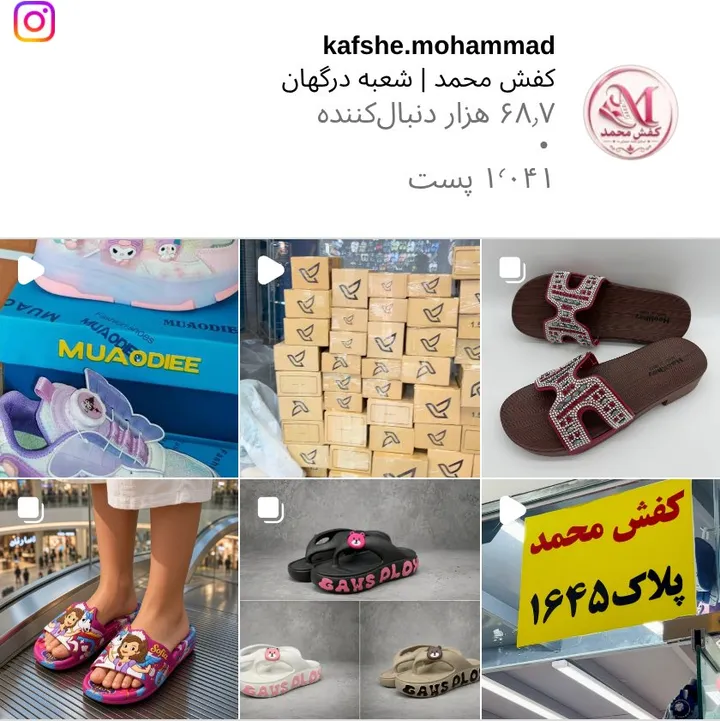 اسکرینشات پیج kafshe.mohammad