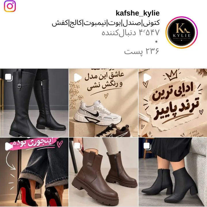 اسکرین‌شات پیج kafshe_kylie