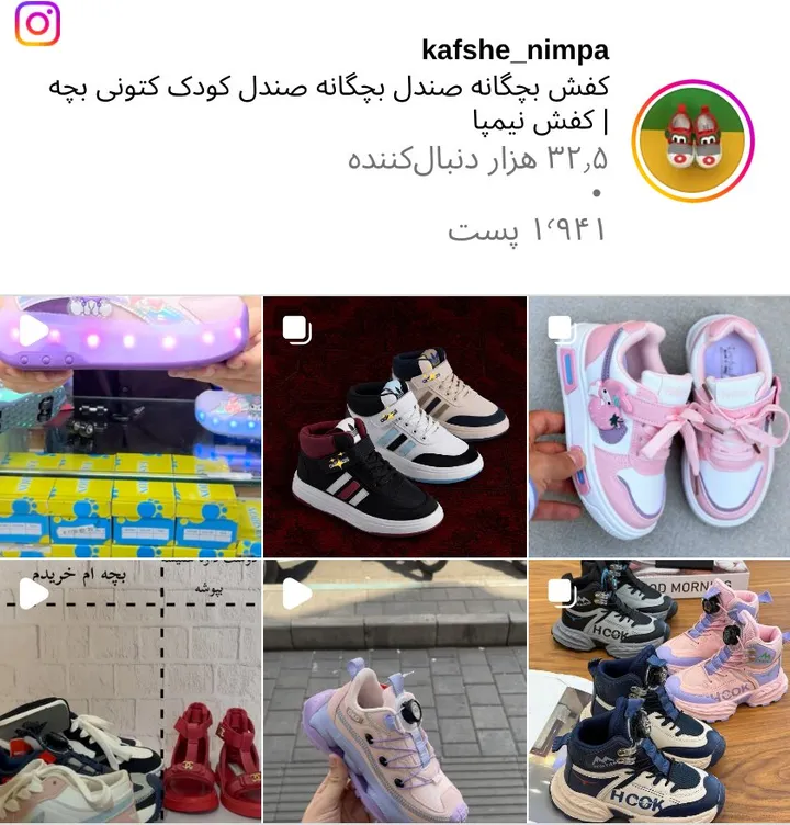 اسکرین‌شات پیج kafshe_nimpa