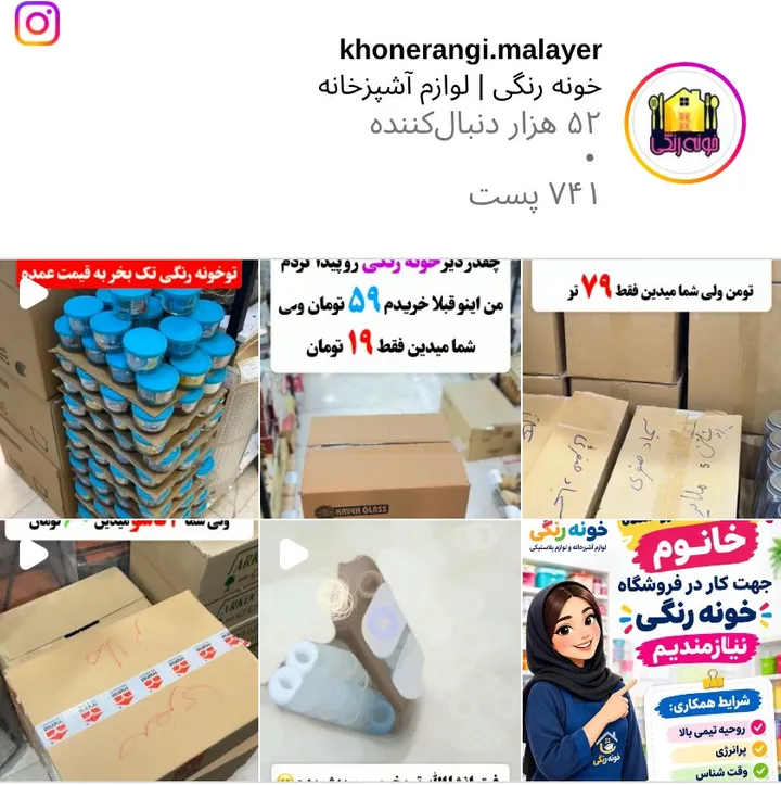 اسکرین‌شات پیج khonerangi.malayer