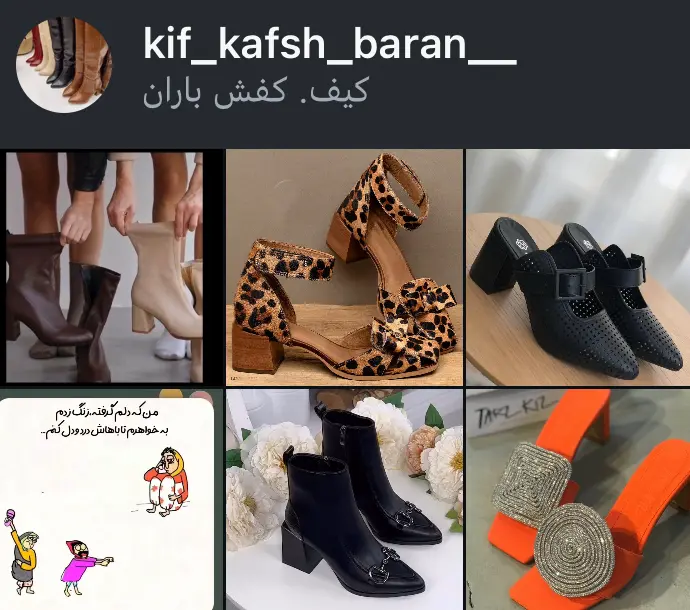 اسکرین‌شات پیج kif_kafsh_baran__