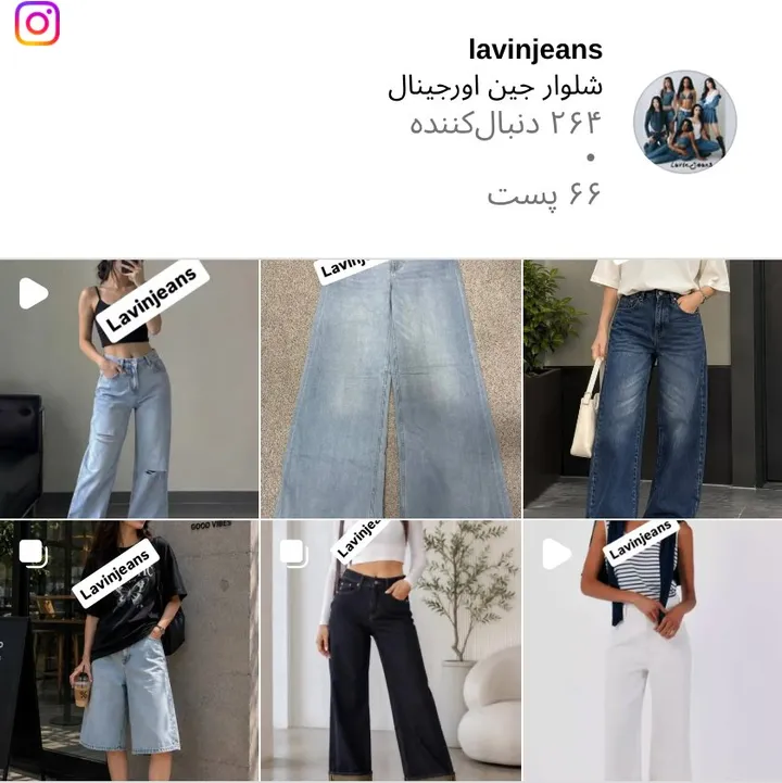 اسکرین‌شات پیج lavinjeans