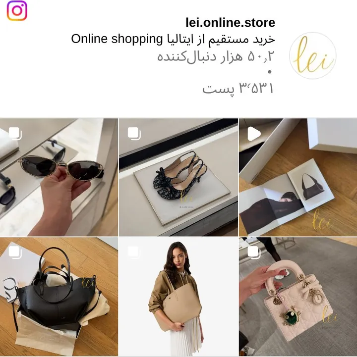 اسکرین‌شات پیج lei.online.store