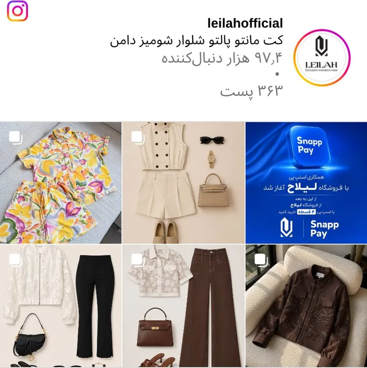 اسکرین‌شات پیج leilahofficial
