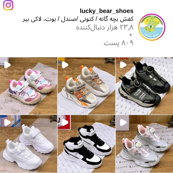 اسکرین‌شات پیج lucky_bear_shoes