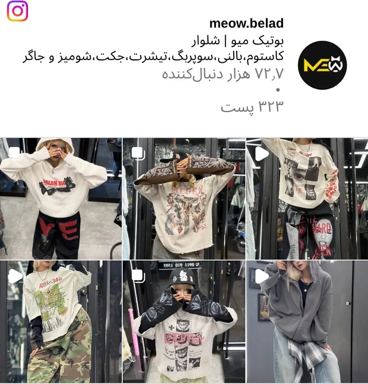 اسکرین‌شات پیج meow.belad