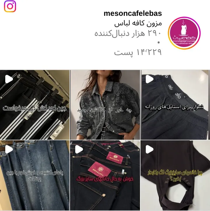 اسکرین‌شات پیج mesoncafelebas