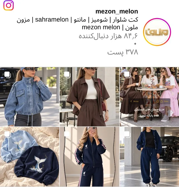 اسکرین‌شات پیج mezon_melon