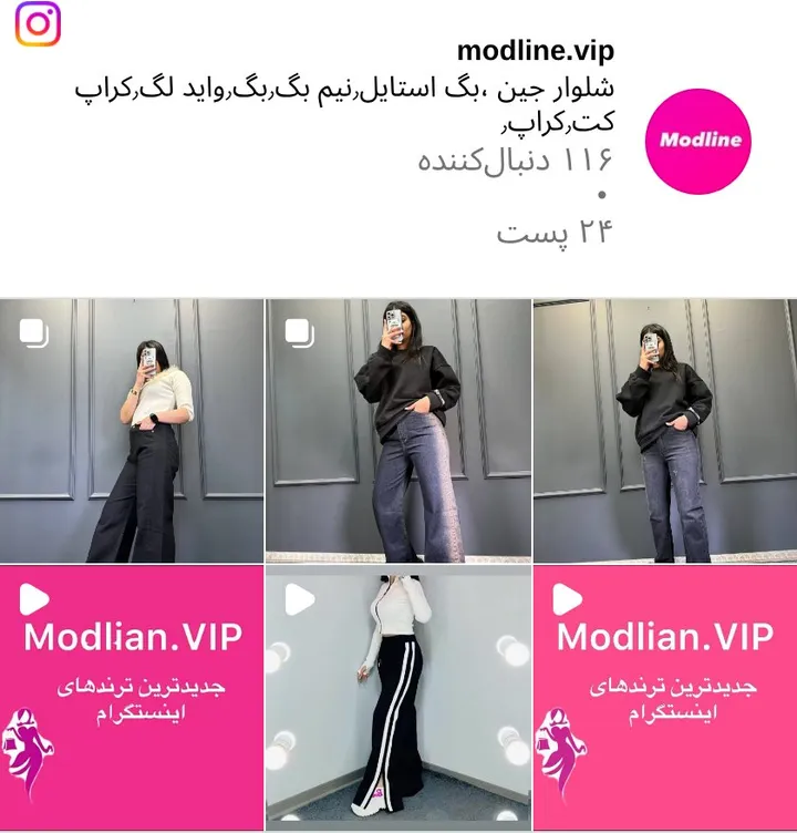 اسکرین‌شات پیج modline.vip