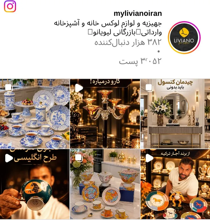 اسکرین‌شات پیج mylivianoiran