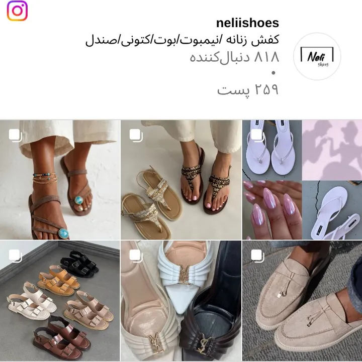 اسکرین‌شات پیج neliishoes