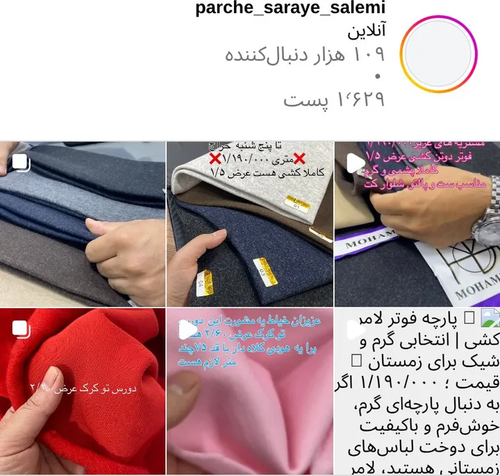 اسکرین‌شات پیج parche_saraye_salemi
