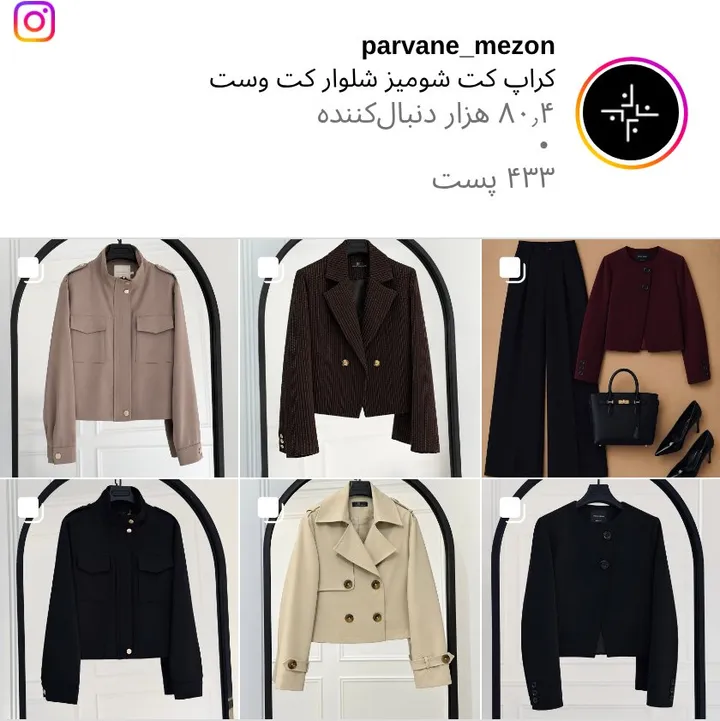 اسکرین‌شات پیج parvane_mezon