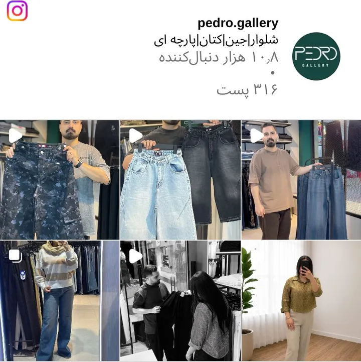 اسکرین‌شات پیج pedro.gallery