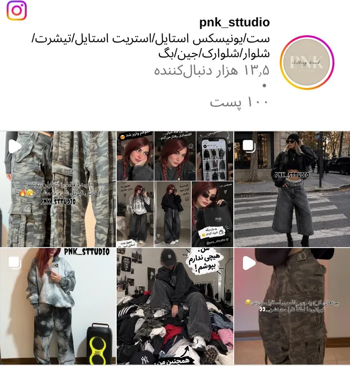 اسکرین‌شات پیج pnk_sttudio