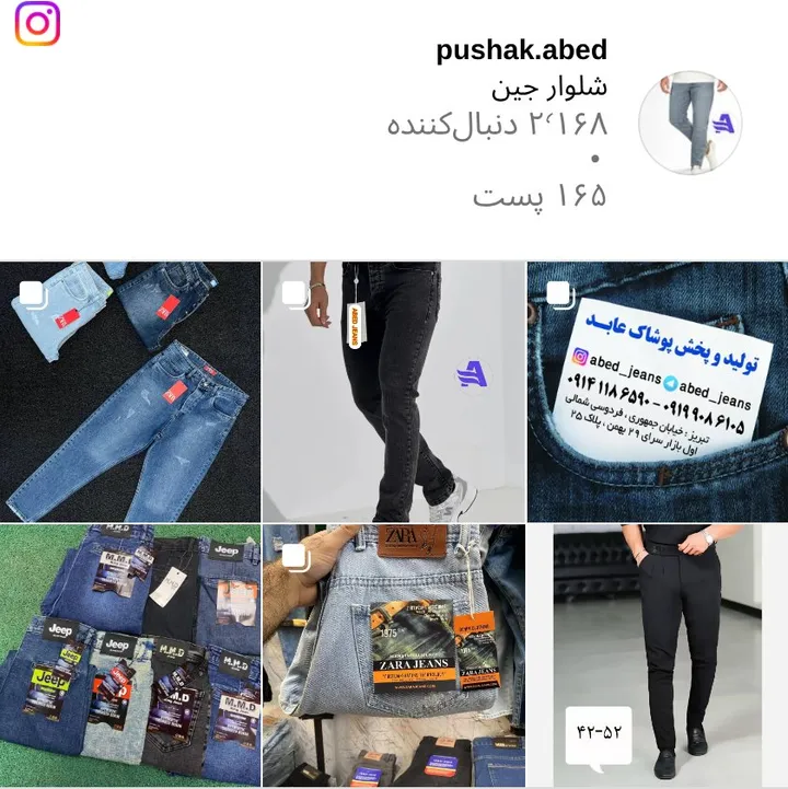 اسکرین‌شات پیج pushak.abed