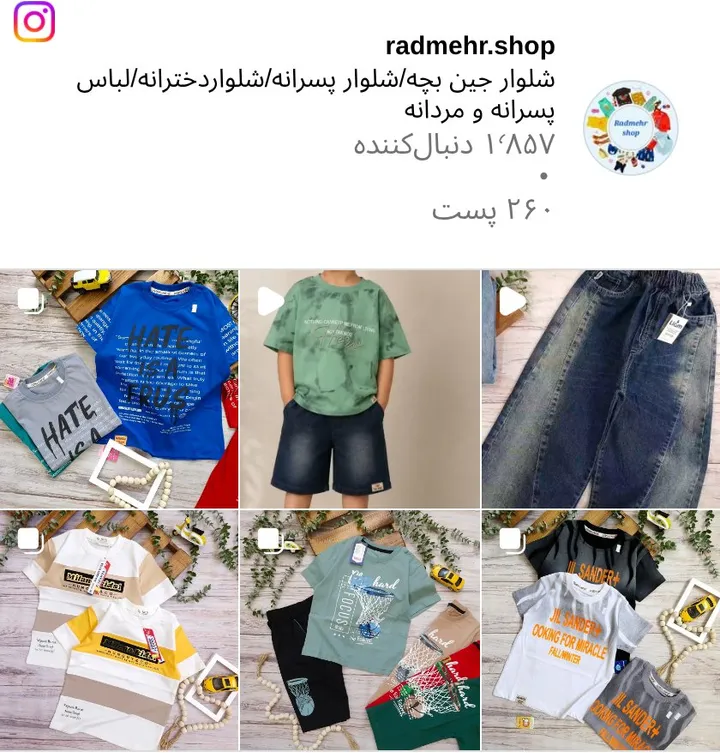 اسکرین‌شات پیج radmehr.shop