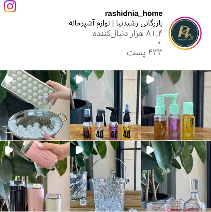 اسکرین‌شات پیج rashidnia_home