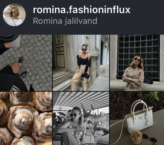 اسکرین‌شات پیج romina.fashioninflux