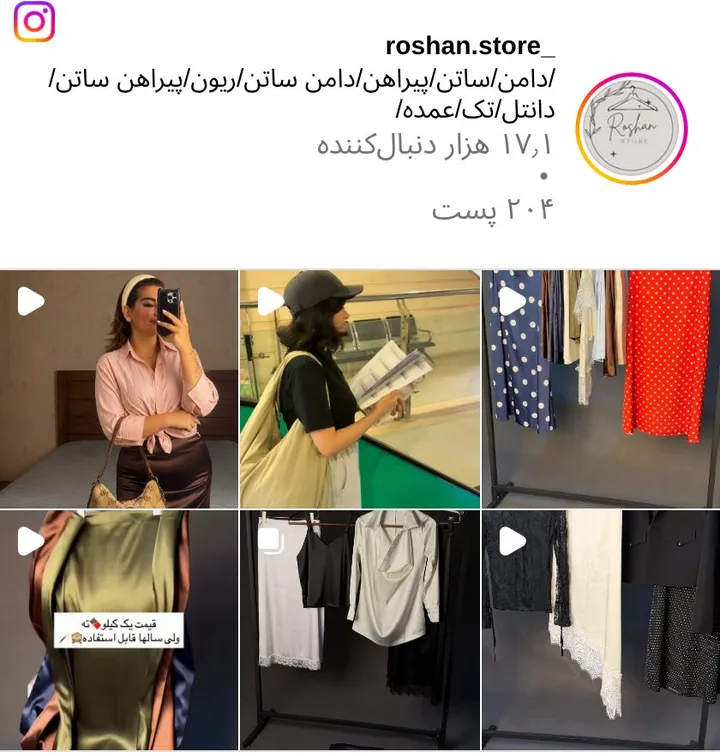 اسکرین‌شات پیج roshan.store_