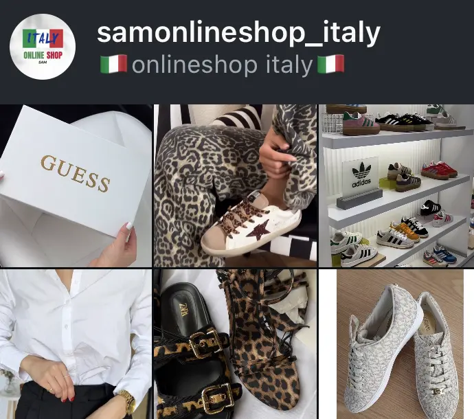 اسکرین‌شات پیج samonlineshop_italy