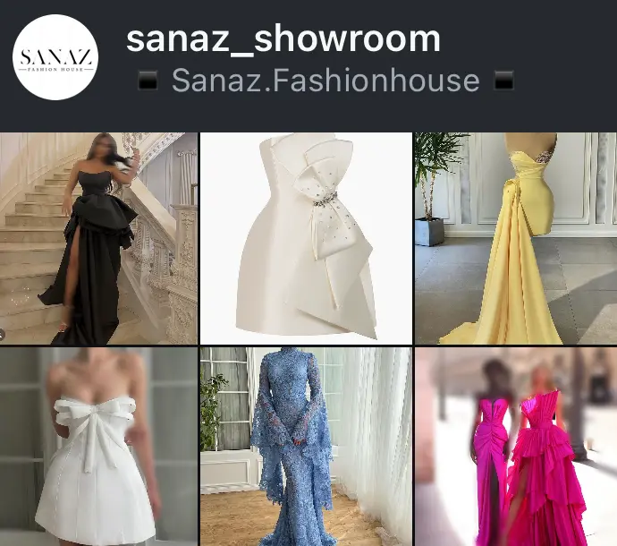 اسکرین‌شات پیج sanaz_showroom