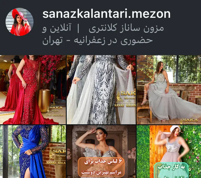 اسکرین‌شات پیج sanazkalantari.mezon