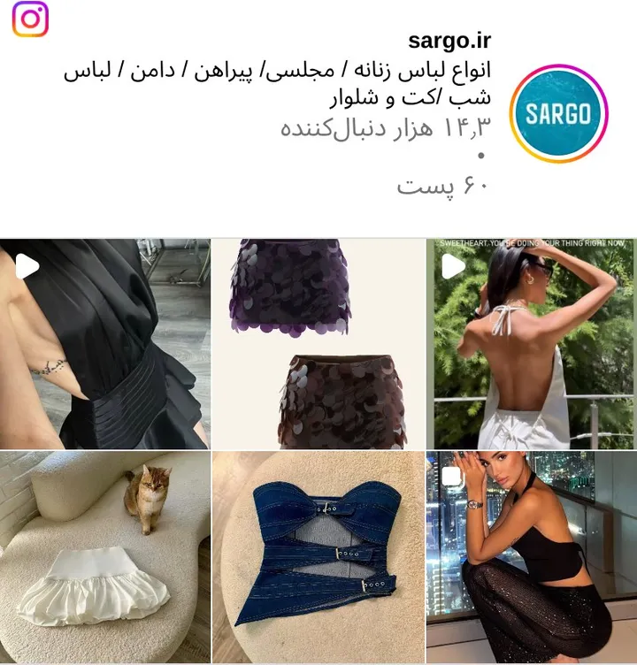 اسکرین‌شات پیج sargo.ir