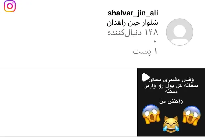 اسکرین‌شات پیج shalvar_jin_ali