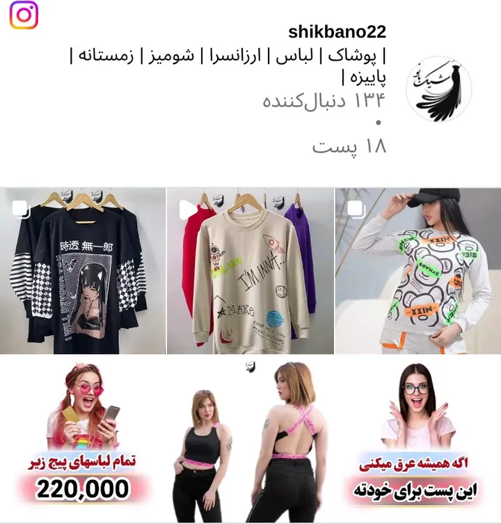 اسکرین‌شات پیج shikbano22